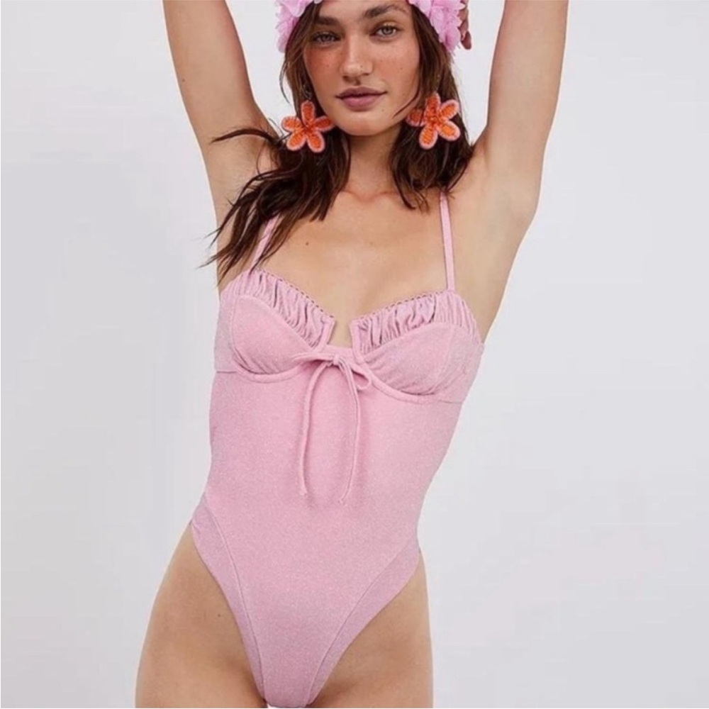 For Love and Lemons - Pink One-Piece Swimsuit